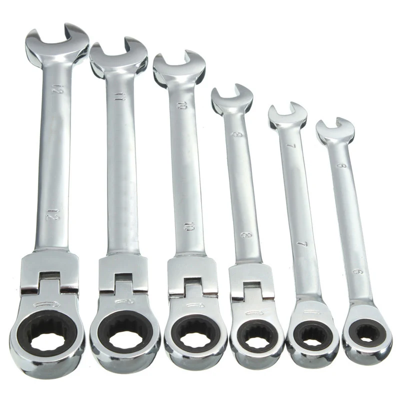 6-12mm Flexible Pivoting Head Ratchet Combination Spanner Wrench Garage Metric Tool For Home
6-12mm Flexible Pivoting Head Ratchet Combination Spanner Wrench Garage Metric Tool For Home