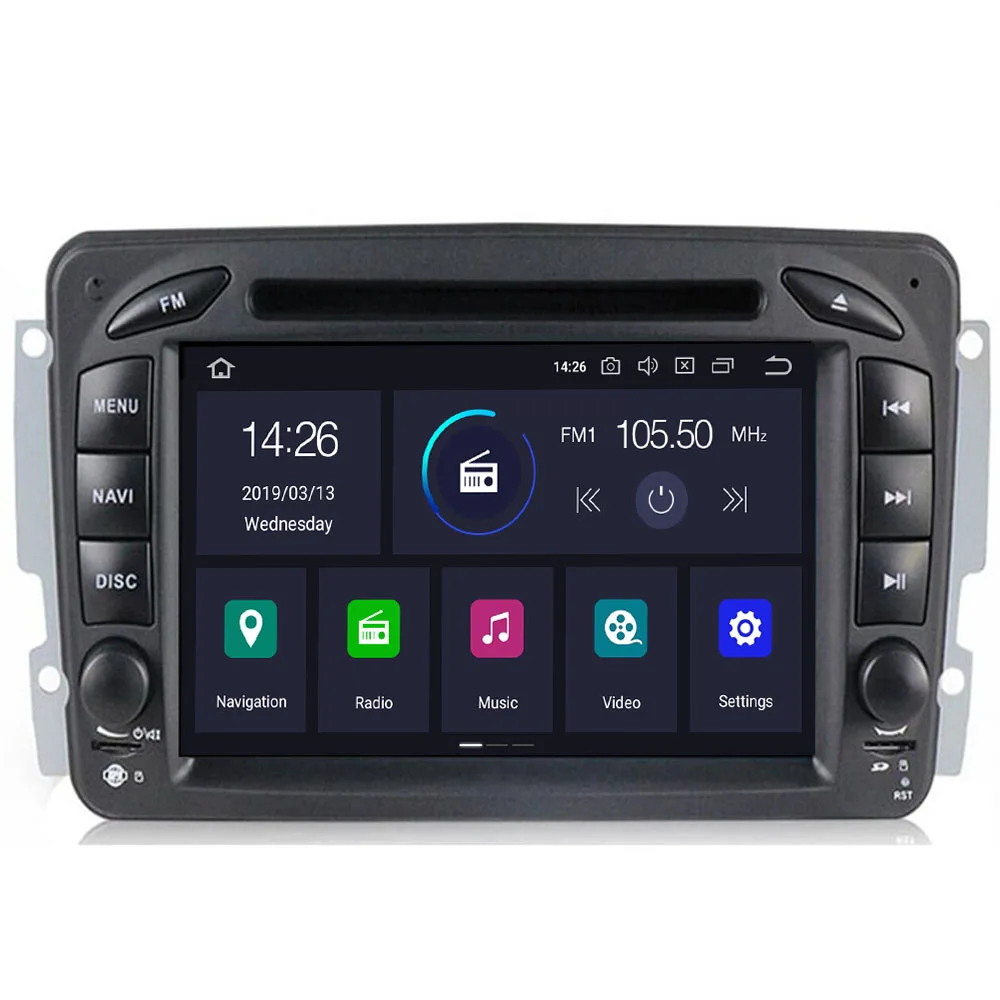 Android 10 4 + 64G 2 Din автомобильное радио для Mercedes Benz CLK W209 W203 W168 W208 W463 W170 Vaneo Viano Vito