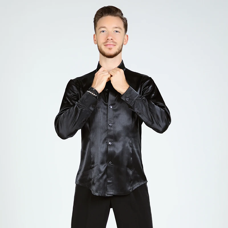 2020 New Professional Latin Dance Tops Adult Men'S Long Sleeve Shirt Standard Ballroom Waltz Competition Clothes DL5220 |