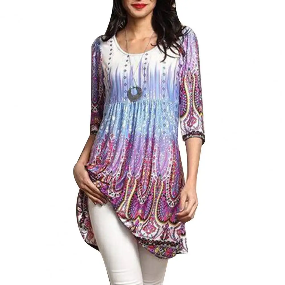 Женская модная футболка с цифровым принтом, длинные женские футболки, мини-платье с широким подолом и рукавом 3/4, футболка с оверсайз 2021 
Женская модная футболка с цифровым принтом, длинные женские футболки, мини-платье с широким подолом и рукавом 3/4, футболка с оверсайз 2021