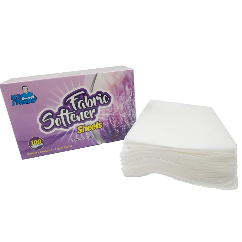 Economic Type 100Sheet/Box Mr.Strong Brand Tumble Dryer Sheet Magic Lavender Scent Protect Clothes Soften Freshen Fight Static
Economic Type 100Sheet/Box Mr.Strong Brand Tumble Dryer Sheet Magic Lavender Scent Protect Clothes Soften Freshen Fight Static