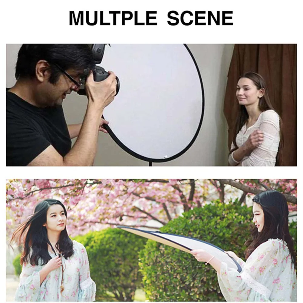 30cm Reflector 2 In 1 Portable Disc Light Reflector Round Shape Collapsible Light Diffuser Photography Studio Disc Diffuers
30cm Reflector 2 In 1 Portable Disc Light Reflector Round Shape Collapsible Light Diffuser Photography Studio Disc Diffuers