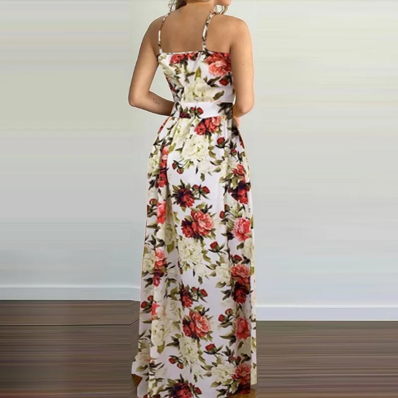 Women Sexy V-Neck Spaghetti Strap Dress Elegant Retro Print Floral Print Party Dress Summer Fashion Off Shoulder Beach Vestido
Women Sexy V-Neck Spaghetti Strap Dress Elegant Retro Print Floral Print Party Dress Summer Fashion Off Shoulder Beach Vestido