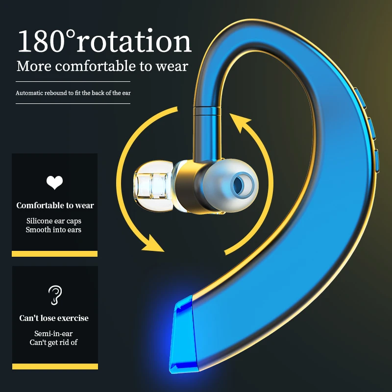 Bluetooth-compatible V5.0 Wireless Headphones Hands-free Headset Intelligent Noise Reduction Music Earpiece For Business/Driving
Bluetooth-compatible V5.0 Wireless Headphones Hands-free Headset Intelligent Noise Reduction Music Earpiece For Business/Driving