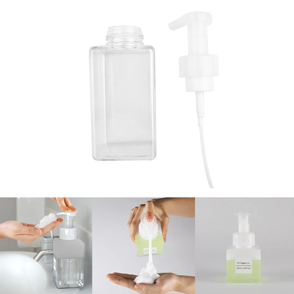 450ml Foam Pump Bottles Foaming Hair Spray Soap Pump Shampoo Dispenser Lotion Perfume Bottle Container Square Plastic Travel
450ml Foam Pump Bottles Foaming Hair Spray Soap Pump Shampoo Dispenser Lotion Perfume Bottle Container Square Plastic Travel
