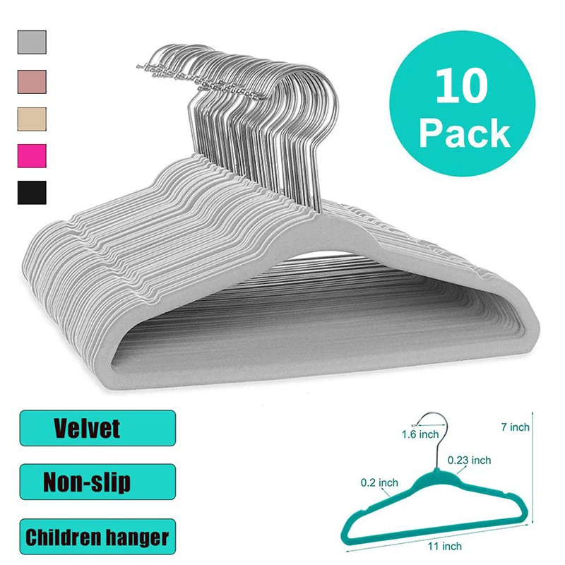 10 Pack Non-slip Velvet Kids Hangers For Jackets Pants & Dress Clothes Hangers For Clothes Elvet Coat Flocked Drying Rack
10 Pack Non-slip Velvet Kids Hangers For Jackets Pants & Dress Clothes Hangers For Clothes Elvet Coat Flocked Drying Rack