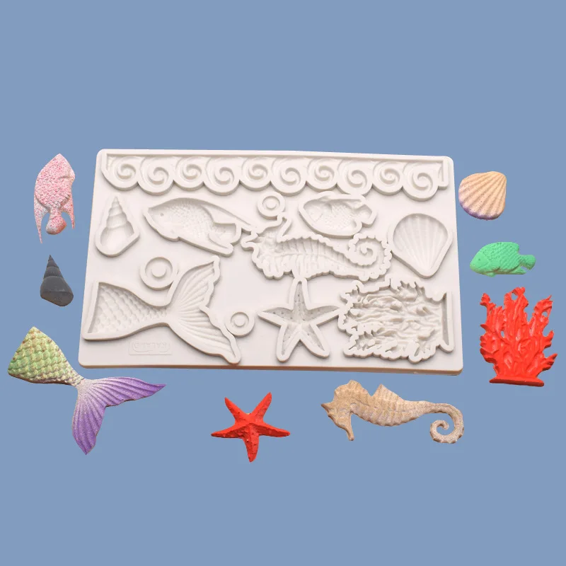Homemade DIY Ocean Series Food Grade Silicone Mold Cake Chocolate Fudge Mold Cake Mermaid Tail Coral Decoration Kitchenware
Homemade DIY Ocean Series Food Grade Silicone Mold Cake Chocolate Fudge Mold Cake Mermaid Tail Coral Decoration Kitchenware