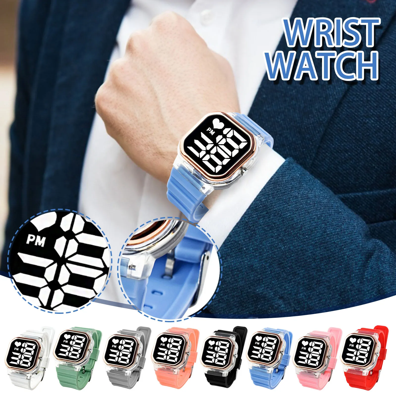 Couple Fashion Silicone Strap Couple Rectangle LED Electronic Watch часы женские наручные montre femme zegarek damski
Couple Fashion Silicone Strap Couple Rectangle LED Electronic Watch часы женские наручные montre femme zegarek damski