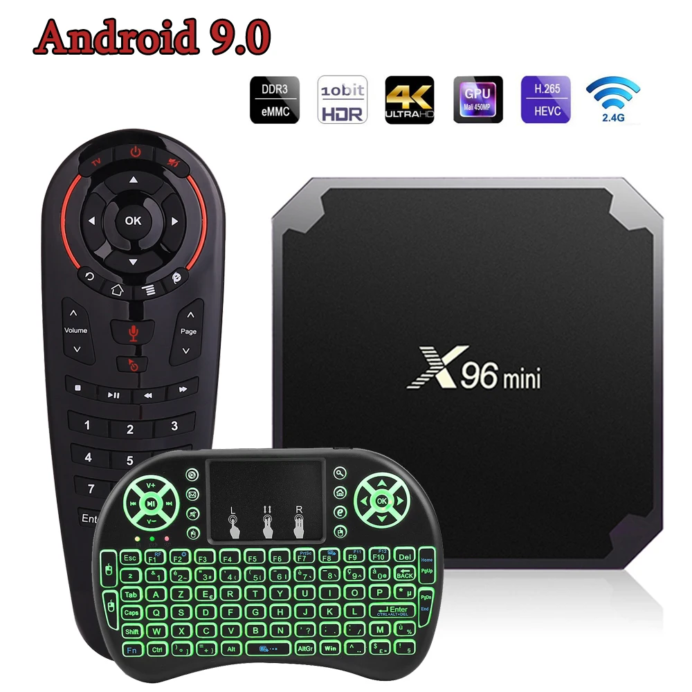 

X96 mini Android 9.0 TV BOX X96mini Smart TV Box 2GB 16GB Amlogic S905W Quad Core 2.4GHz WiFi 1GB 8GB Set Top Box PK X96 MAX