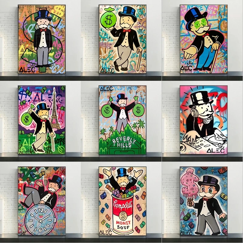 Graffiti Art Canvas Paintings Alec Monopolyingly Street Art Posters and Prints Wall Art Pictures for Living Room Home Decoration
Graffiti Art Canvas Paintings Alec Monopolyingly Street Art Posters and Prints Wall Art Pictures for Living Room Home Decoration