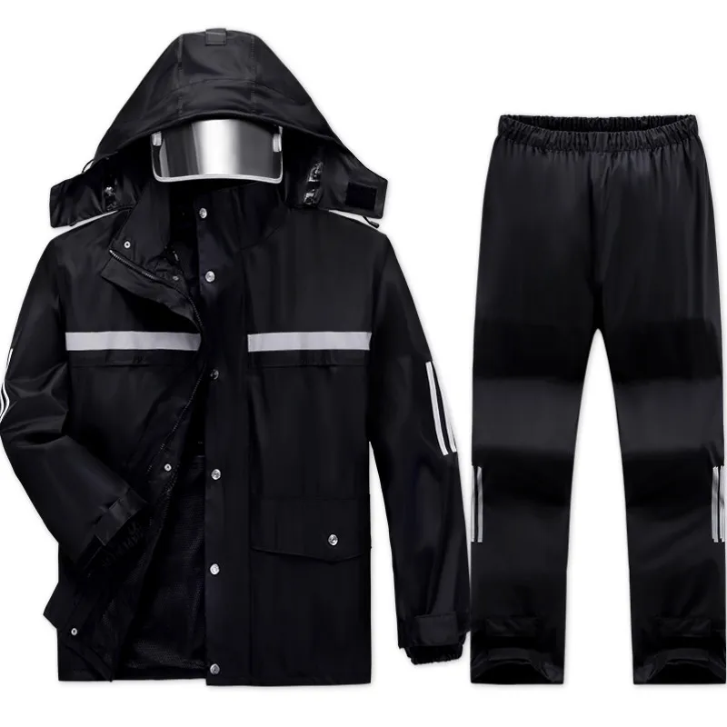 Rain Pants Raincoat with Hood Suit Thick Men's Ladies Waterproof Portable Raincoat Motorbike Capa De Chuva Rain Gear DL60YY
Rain Pants Raincoat with Hood Suit Thick Men's Ladies Waterproof Portable Raincoat Motorbike Capa De Chuva Rain Gear DL60YY