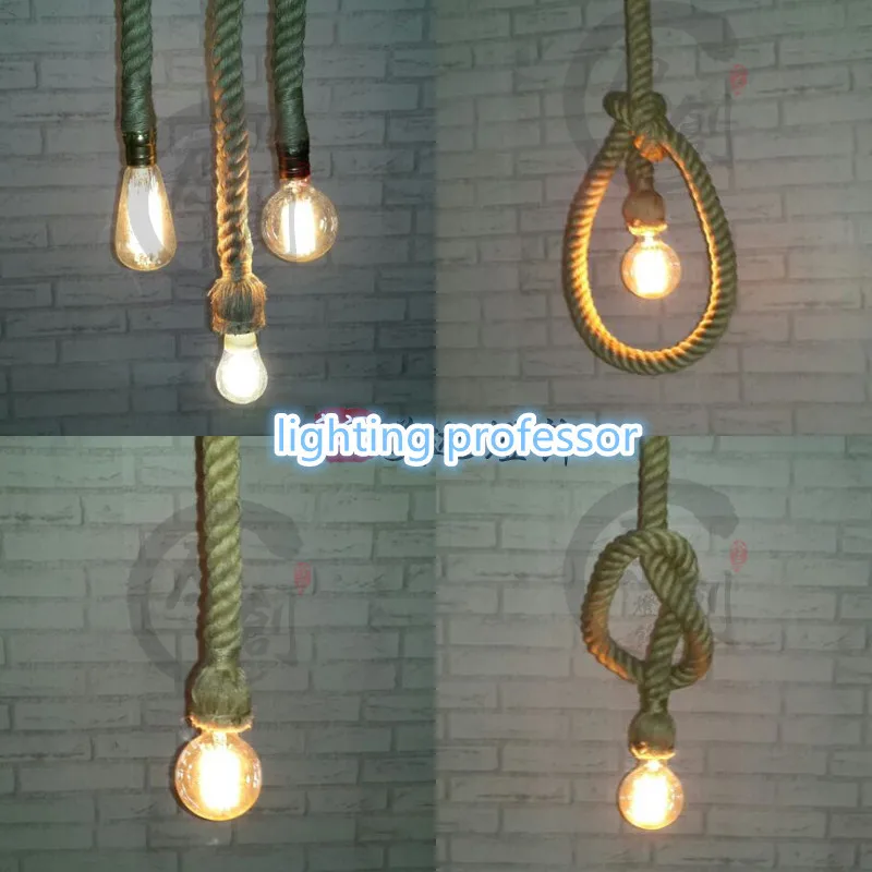 Vintage Rope Pendant Light Lamp Loft Creative Personality Industrial Lamp Edison Bulb American Style For Living Room
Vintage Rope Pendant Light Lamp Loft Creative Personality Industrial Lamp Edison Bulb American Style For Living Room