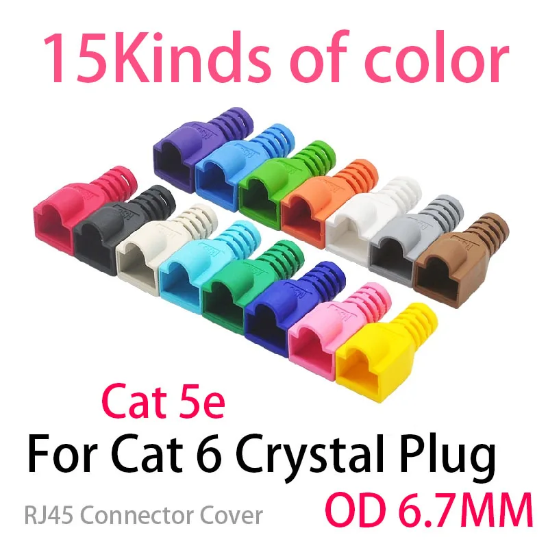 20pcs Dust cover RJ45 Connector Cover OD 6.7MM For Ethernet Network Cable Cat5e Cat6 Claw Boot RJ45 Colorful Cap 
20pcs Dust cover RJ45 Connector Cover OD 6.7MM For Ethernet Network Cable Cat5e Cat6 Claw Boot RJ45 Colorful Cap