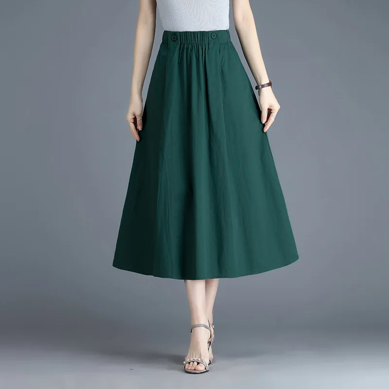 2021 Summer New Elastic High Wasited Big Swing A-line Skirt for Women Elegant Korean Loose Casual Mid-long Woman Skirts 9895
2021 Summer New Elastic High Wasited Big Swing A-line Skirt for Women Elegant Korean Loose Casual Mid-long Woman Skirts 9895