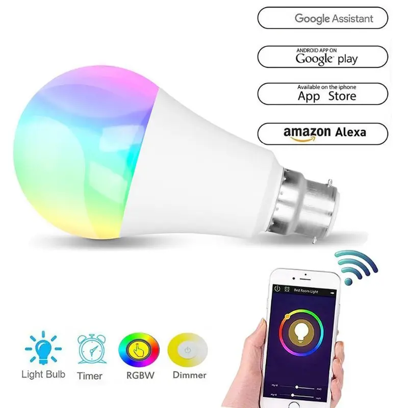 Smart Bulb Changing Color WiFi Wireless Remote Voice Control Timer No Hub Energy Saving Distance Operate X3UA
Smart Bulb Changing Color WiFi Wireless Remote Voice Control Timer No Hub Energy Saving Distance Operate X3UA