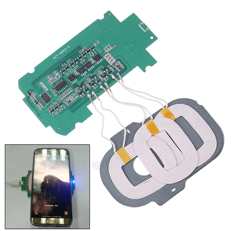 5V/2A DIY 3 Coils Qi Wireless Charger PCBA Circuit Board Qi Wireless Charging Standard Accessories
5V/2A DIY 3 Coils Qi Wireless Charger PCBA Circuit Board Qi Wireless Charging Standard Accessories