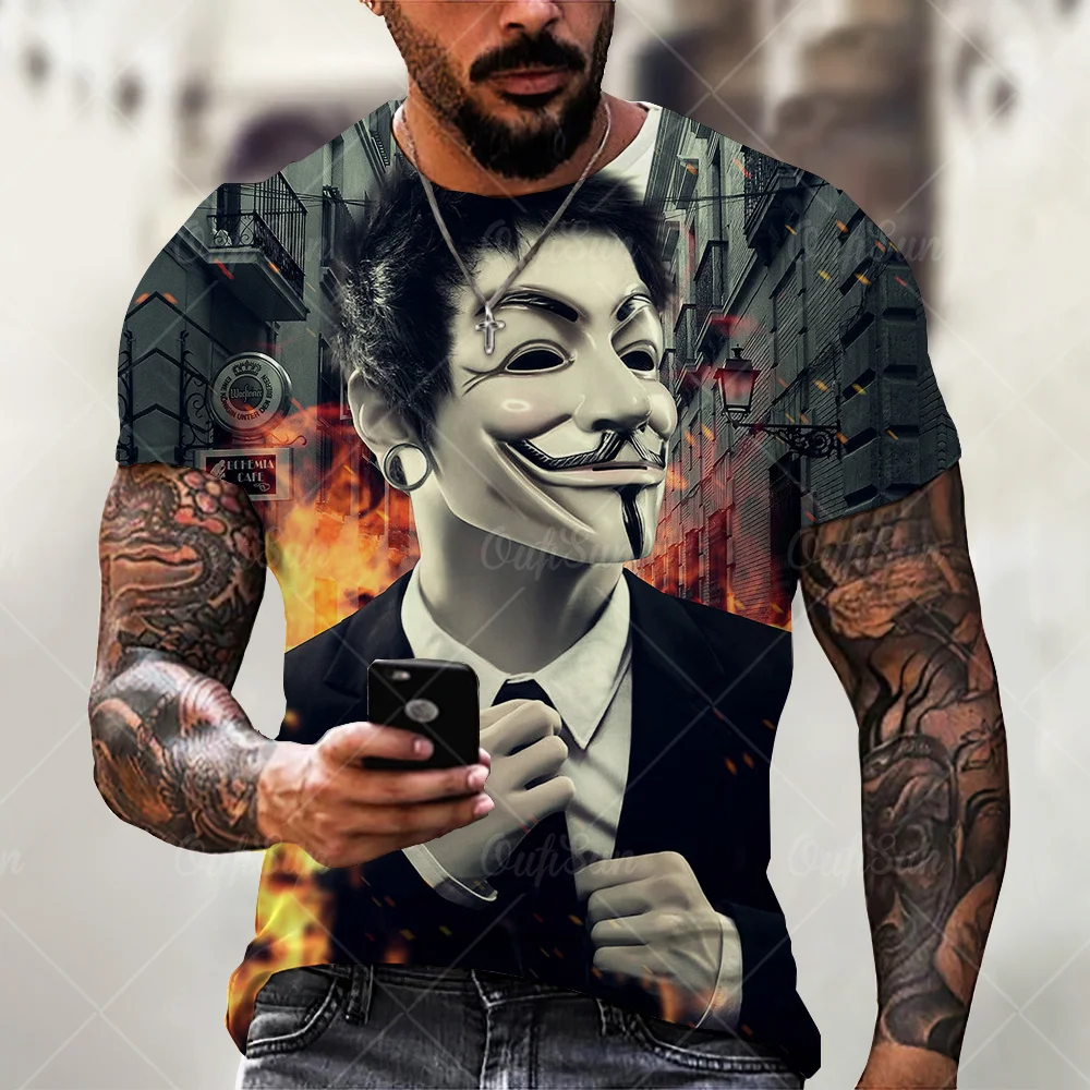 Round Neck T Shirt for Men 3D Printe Dark Evil Clown Graphics Shirts Vintage Casual T-Shirt Short-Sleeved Tops Male Clothes
Round Neck T Shirt for Men 3D Printe Dark Evil Clown Graphics Shirts Vintage Casual T-Shirt Short-Sleeved Tops Male Clothes