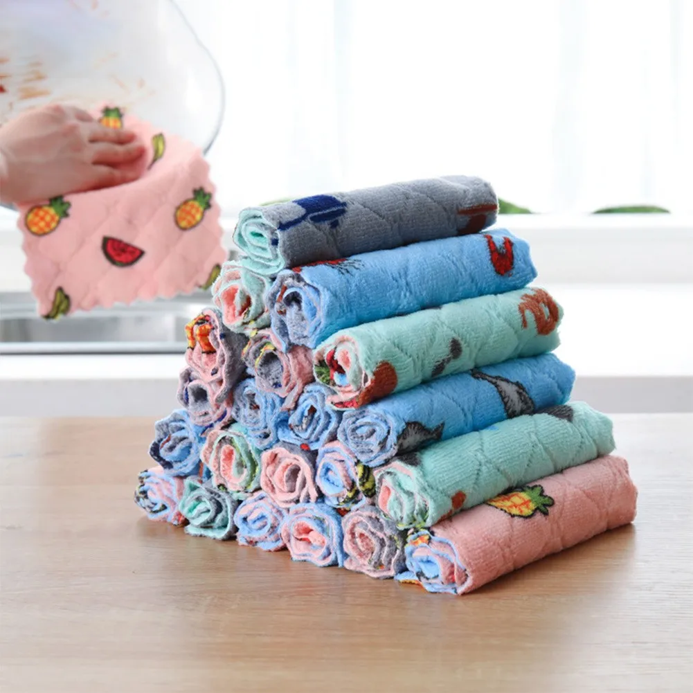 10PCS Super Soft Kitchen Towel Scouring Pad Double Side Thickened Dishcloth Reusable Microfiber Cleaning Cloth
10PCS Super Soft Kitchen Towel Scouring Pad Double Side Thickened Dishcloth Reusable Microfiber Cleaning Cloth