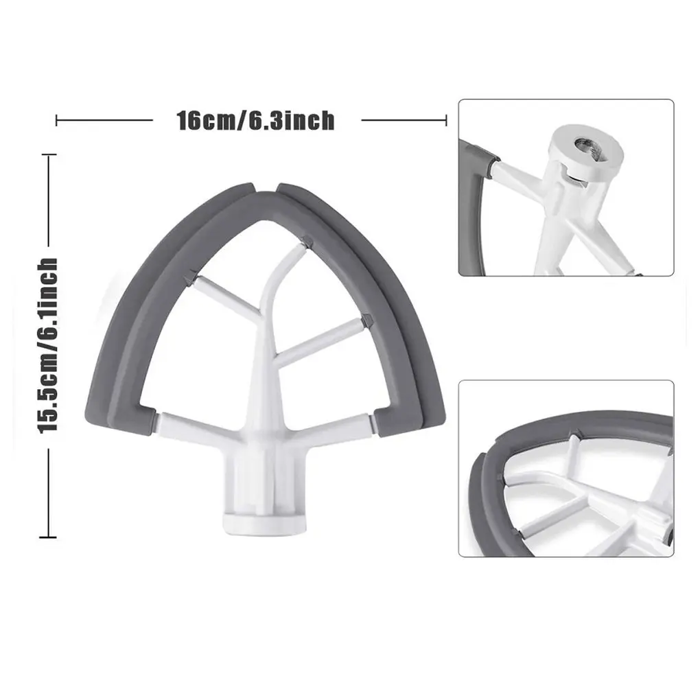 Tilt-Head Flat Beater Silicone Mixer Paddle Home Kitchen Mixing Attachment Replacement for Kitchenaid 4.5-5QT
Tilt-Head Flat Beater Silicone Mixer Paddle Home Kitchen Mixing Attachment Replacement for Kitchenaid 4.5-5QT