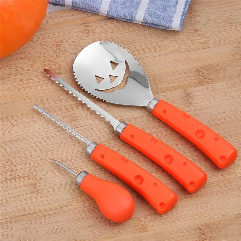 4PCS Pumpkin Carving Kit Lantern Carving Tools Sturdy Stainless Steel Carve Sculpt Halloween Tools
4PCS Pumpkin Carving Kit Lantern Carving Tools Sturdy Stainless Steel Carve Sculpt Halloween Tools