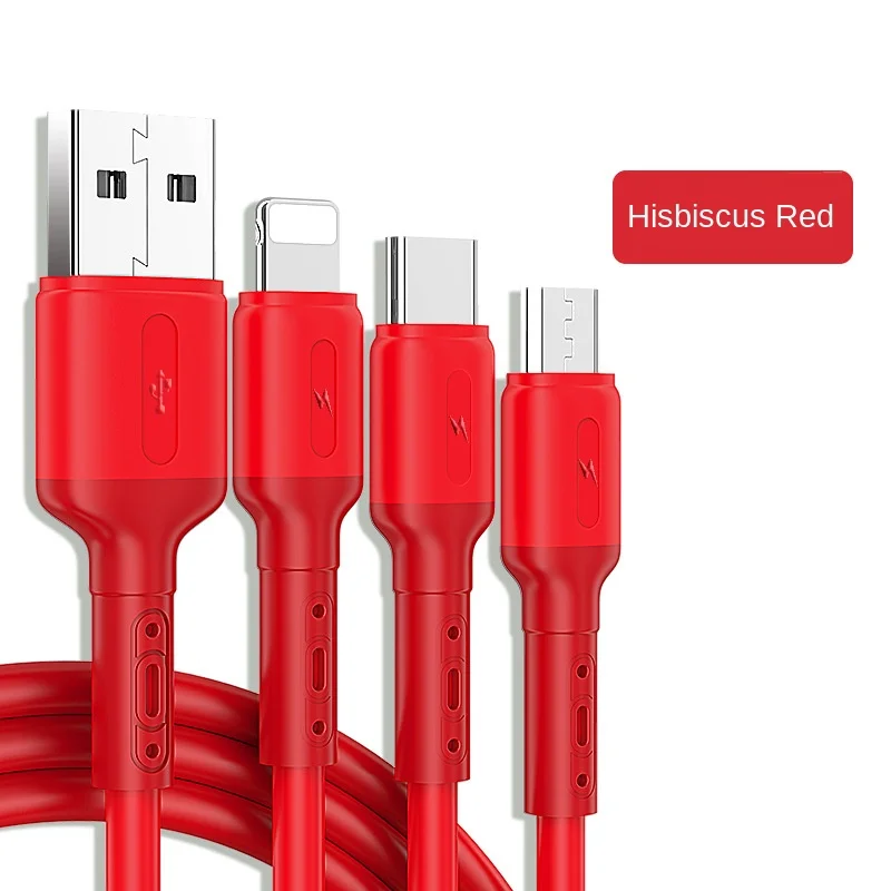 Cable Liquid Soft Line Three-in-One Data Cable for iPhone Android TYPE-C Multifunctional Three-in-One Charging Cable
Cable Liquid Soft Line Three-in-One Data Cable for iPhone Android TYPE-C Multifunctional Three-in-One Charging Cable