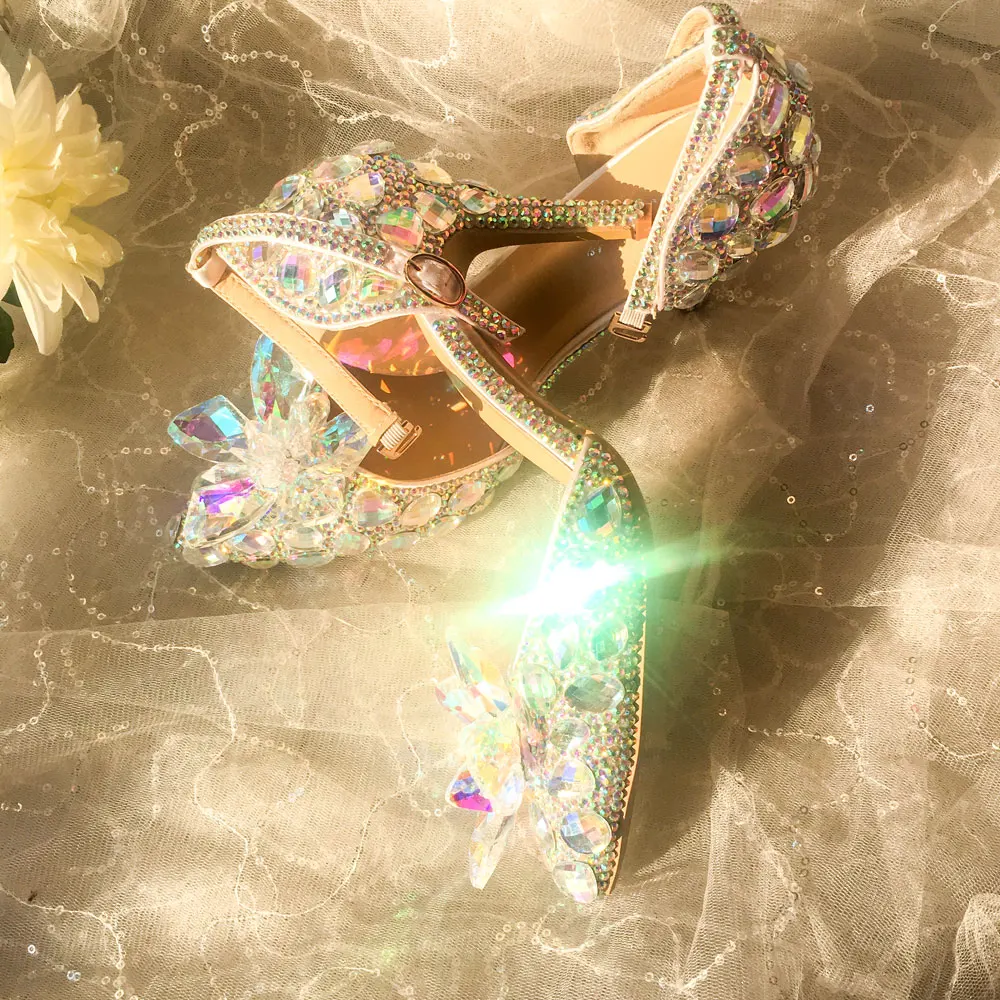 Свадебная обувь женские летние босоножки для невесты Новинка туфли принцессы на
