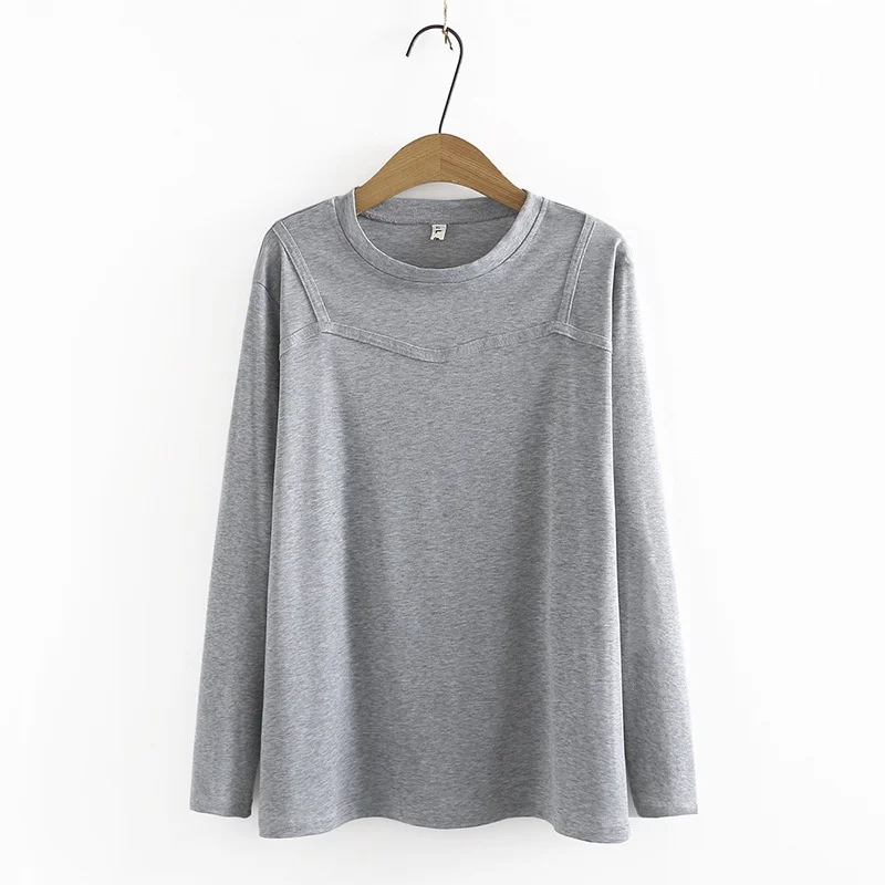 Plus Size XL-4XL Black Grey Solid Color Long Sleeved Tops Women Casual A-line Spring Autumn New Shirts Large Size Shirts
Plus Size XL-4XL Black Grey Solid Color Long Sleeved Tops Women Casual A-line Spring Autumn New Shirts Large Size Shirts