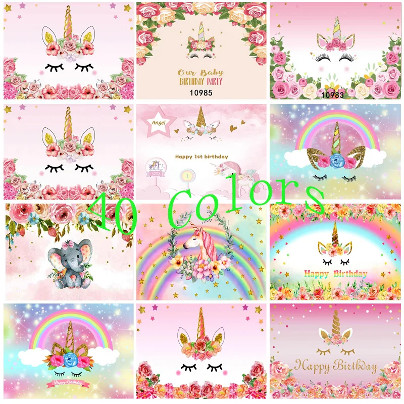 ZHISUXI Unicorn Birthday Banner Glitter Rainbow Photography Backdrops for Baby Party Photographic Backgrounds 210519BB-02
ZHISUXI Unicorn Birthday Banner Glitter Rainbow Photography Backdrops for Baby Party Photographic Backgrounds 210519BB-02