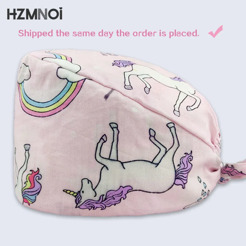 High Quality Cartoon Print Sweat-absorbent Scrub Hat Beautician Spa Lab Men and Women Adjustable Scrub Caps Cute Nurse Hat
High Quality Cartoon Print Sweat-absorbent Scrub Hat Beautician Spa Lab Men and Women Adjustable Scrub Caps Cute Nurse Hat