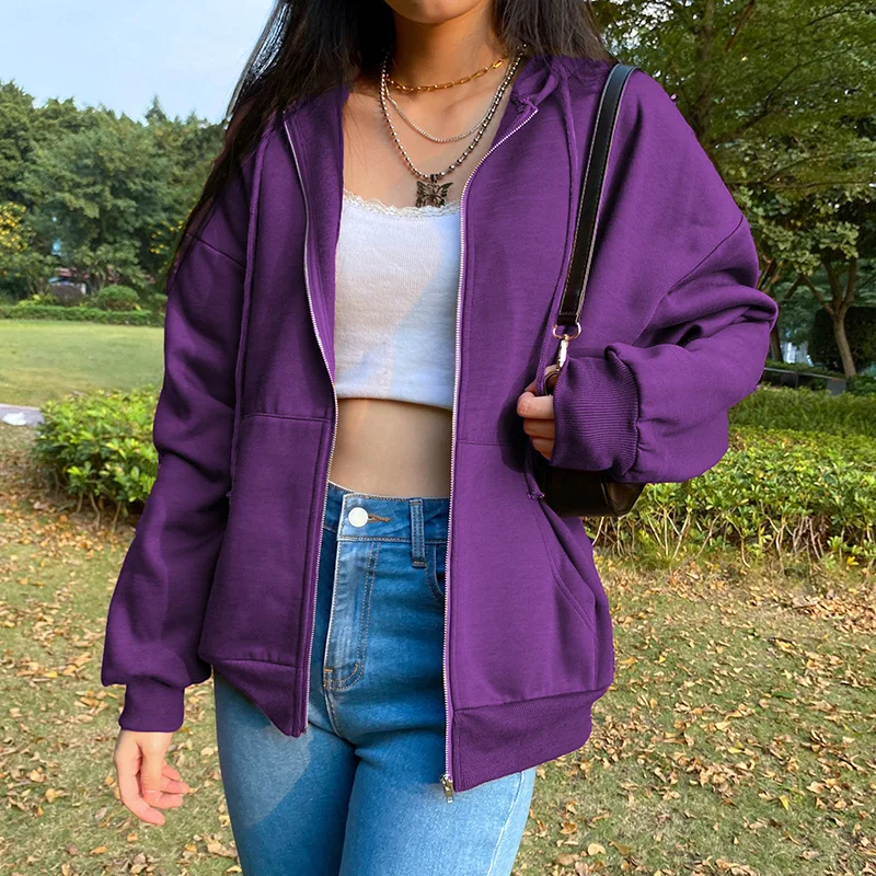 Zip Hooded y2k Sweatshirt Winter Jacket Top Oversized Hoodie Retro Pocket Woman Clothes y2k clothes Long Sleeve Pullover
Zip Hooded y2k Sweatshirt Winter Jacket Top Oversized Hoodie Retro Pocket Woman Clothes y2k clothes Long Sleeve Pullover