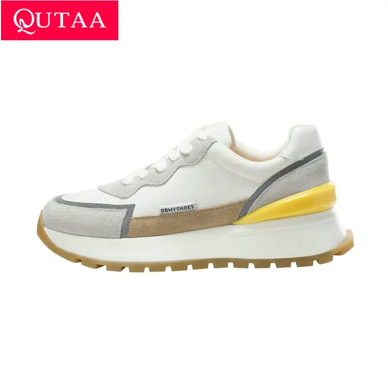 QUTAA Ins/Модные женские кроссовки из натуральной кожи; Смешанные цвета; Повседневная обувь на платформе с перекрестной шнуровкой; Женская спор...
QUTAA Ins/Модные женские кроссовки из натуральной кожи; Смешанные цвета; Повседневная обувь на платформе с перекрестной шнуровкой; Женская спор...
