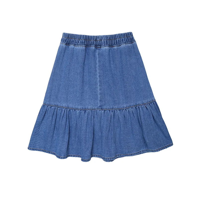Denim Skirts Half-length Women's Mid-length Ruffle Skirt Elastic High Waist Loose Plus Size Young Women's Clothing BSQ294
Denim Skirts Half-length Women's Mid-length Ruffle Skirt Elastic High Waist Loose Plus Size Young Women's Clothing BSQ294
