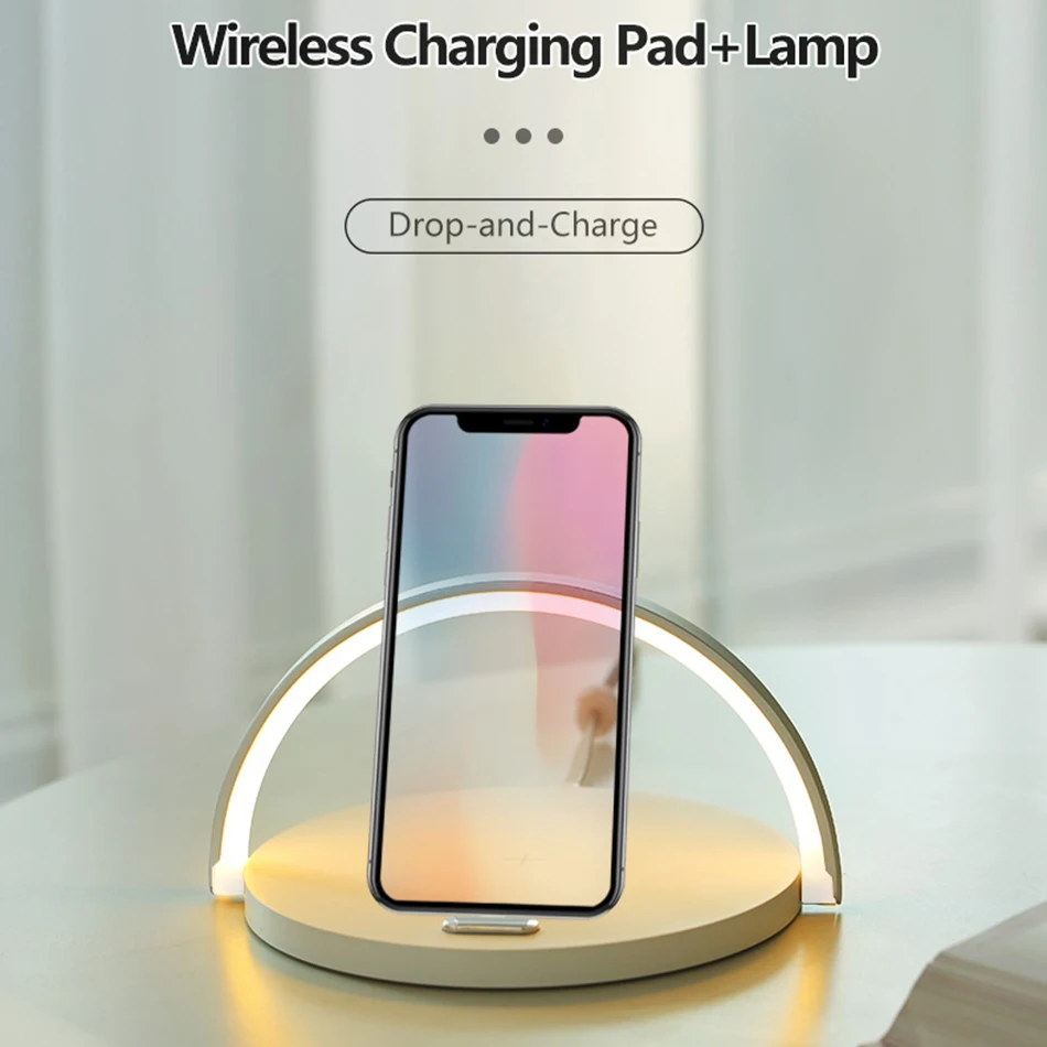 Настольная лампа с беспроводным зарядным устройством для iPhone X, XR, XS, 10 Вт
Настольная лампа с беспроводным зарядным устройством для iPhone X, XR, XS, 10 Вт