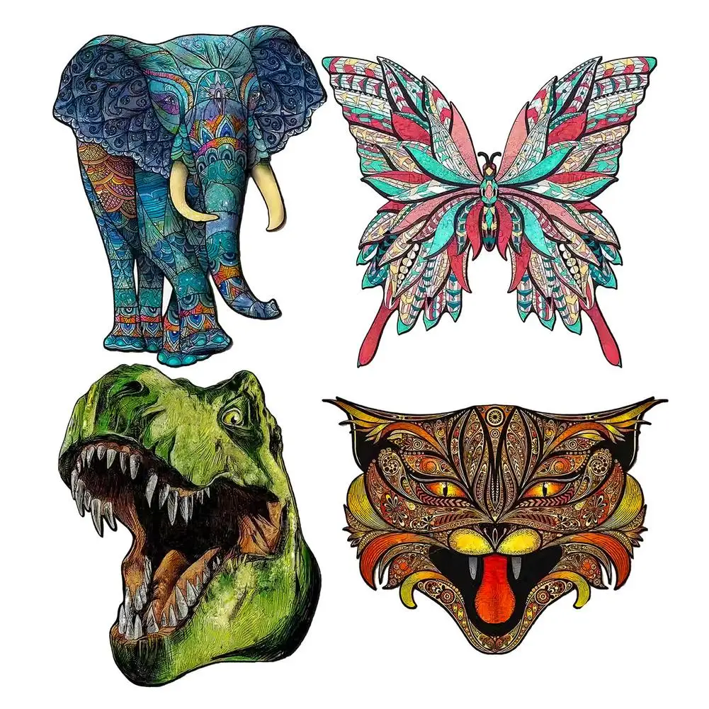 Wooden Animal Shaped Jigsaw Unique Jigsaw Pieces Toy Mysterious 3D Puzzle Gift Interactive Games Toy For Adults Kids Educational
Wooden Animal Shaped Jigsaw Unique Jigsaw Pieces Toy Mysterious 3D Puzzle Gift Interactive Games Toy For Adults Kids Educational