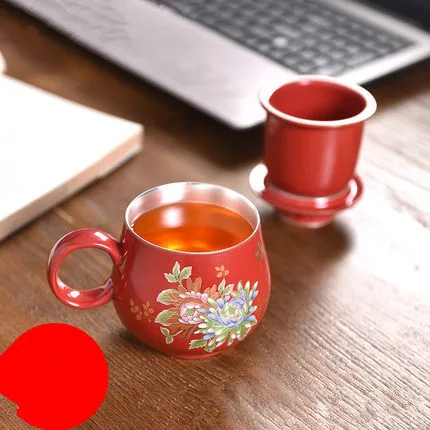 Ceramic Creative Tea Mug With Lid Filter Silver Cup 999 Sterling Silver Liner Cup Office Tea Separation Tea Mug Drinkware
Ceramic Creative Tea Mug With Lid Filter Silver Cup 999 Sterling Silver Liner Cup Office Tea Separation Tea Mug Drinkware