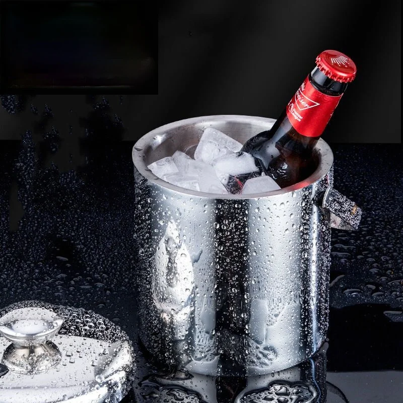 304 Stainless Steel Ice Bucket Thick Double Straight Barrel with Cover Ice Grain Barrel Bar Red Wine Ice Cube Bucket Ice Bucket
304 Stainless Steel Ice Bucket Thick Double Straight Barrel with Cover Ice Grain Barrel Bar Red Wine Ice Cube Bucket Ice Bucket