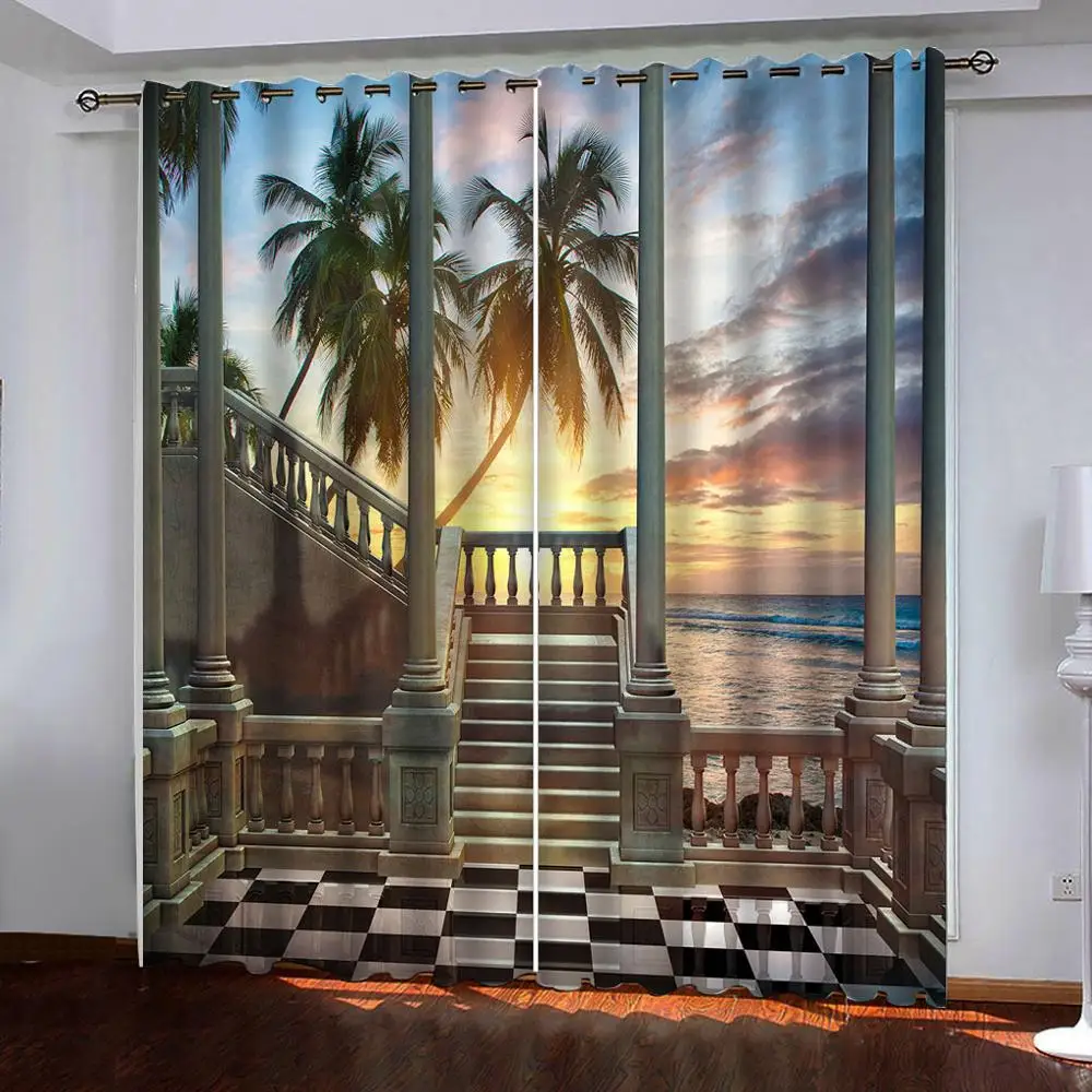 Modern Curtains Blackout Curtains Looking at the scenery of the sea 3D Curtains For Living room Bedroom kitchen 3d Curtain
Modern Curtains Blackout Curtains Looking at the scenery of the sea 3D Curtains For Living room Bedroom kitchen 3d Curtain