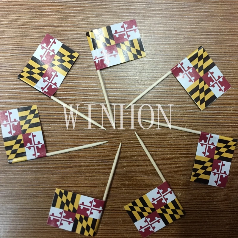 Mini Maryland Toothpick Flags 300pcs Food Picks Cupcake Fruit Cocktail Sticks Decoration Toothpick Flag
Mini Maryland Toothpick Flags 300pcs Food Picks Cupcake Fruit Cocktail Sticks Decoration Toothpick Flag