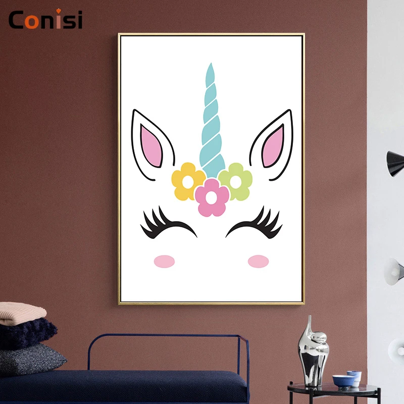 Conisi Children Kids Room Decoration Canvas Painting Color Unicorn Cute Cartoon Nursery Poster Dream Big HD Home Decor
Conisi Children Kids Room Decoration Canvas Painting Color Unicorn Cute Cartoon Nursery Poster Dream Big HD Home Decor