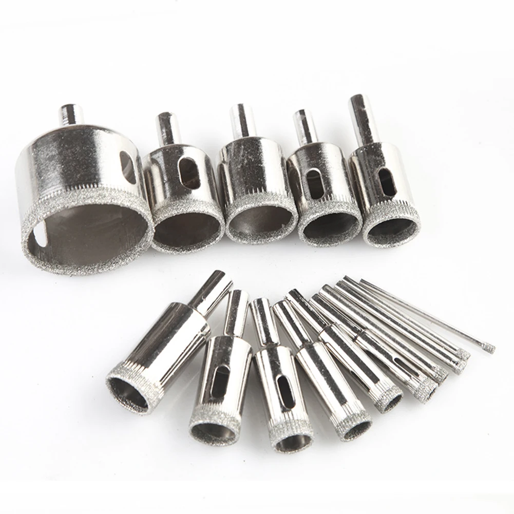 15Pcs Diamond Holesaw Set Holes Saw Drill Bit Cutter Tile Glass Marble Ceramic Fast Stable Drilling Tools Accessories
15Pcs Diamond Holesaw Set Holes Saw Drill Bit Cutter Tile Glass Marble Ceramic Fast Stable Drilling Tools Accessories