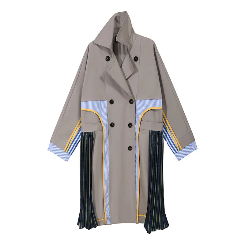 ZCSMLL Loose Women Windbreaker Turn-down Collar Long Sleeve Patchwork Color Jacket 2021 New Autumn Winter Korean Fashion Coat
ZCSMLL Loose Women Windbreaker Turn-down Collar Long Sleeve Patchwork Color Jacket 2021 New Autumn Winter Korean Fashion Coat
