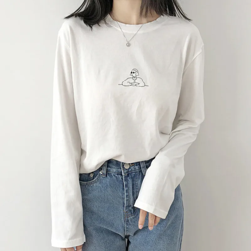 2022 Spring Print Women T-Shirts O-Neck Long Sleeve loose Cotton T-shirts Casual Woman basic Tees Pullovers 100% Cotton
2022 Spring Print Women T-Shirts O-Neck Long Sleeve loose Cotton T-shirts Casual Woman basic Tees Pullovers 100% Cotton