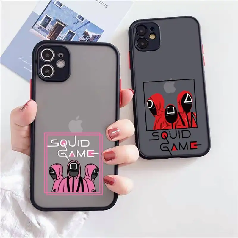 Squid Game Pink Soldiers Phone Case Matte Transparent for iPhone 7 8 11 12 s mini pro X XS XR MAX Plus Clear mobile bag
Squid Game Pink Soldiers Phone Case Matte Transparent for iPhone 7 8 11 12 s mini pro X XS XR MAX Plus Clear mobile bag