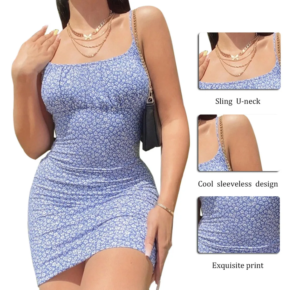 Oeak 2021 Summer Fashion Women Spaghetti Strap Sleeveless U-neck Floral Print Ruched Sexy Mini Slim Skinny Streetwear Dresses
Oeak 2021 Summer Fashion Women Spaghetti Strap Sleeveless U-neck Floral Print Ruched Sexy Mini Slim Skinny Streetwear Dresses