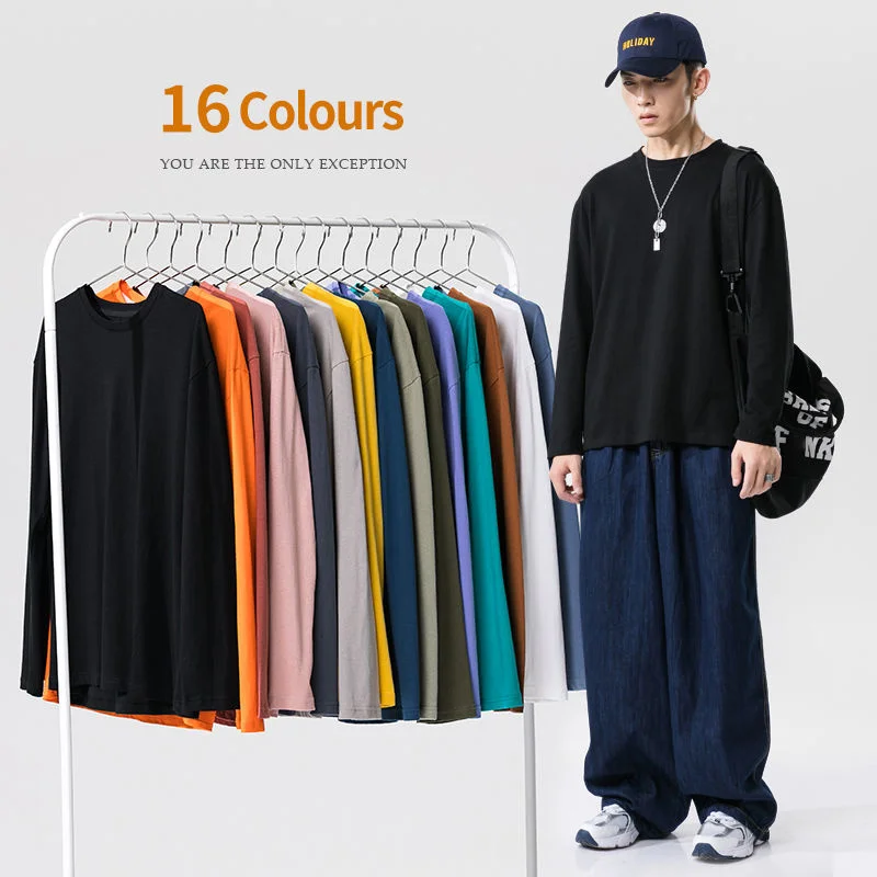 PR Long Sleeve 100%Cotton T-Shirt Solid 16 Colors Men's Pullovers Streetwear Fashion Plus 5XL Tees Male Oversized O Neck Tshirt
PR Long Sleeve 100%Cotton T-Shirt Solid 16 Colors Men's Pullovers Streetwear Fashion Plus 5XL Tees Male Oversized O Neck Tshirt