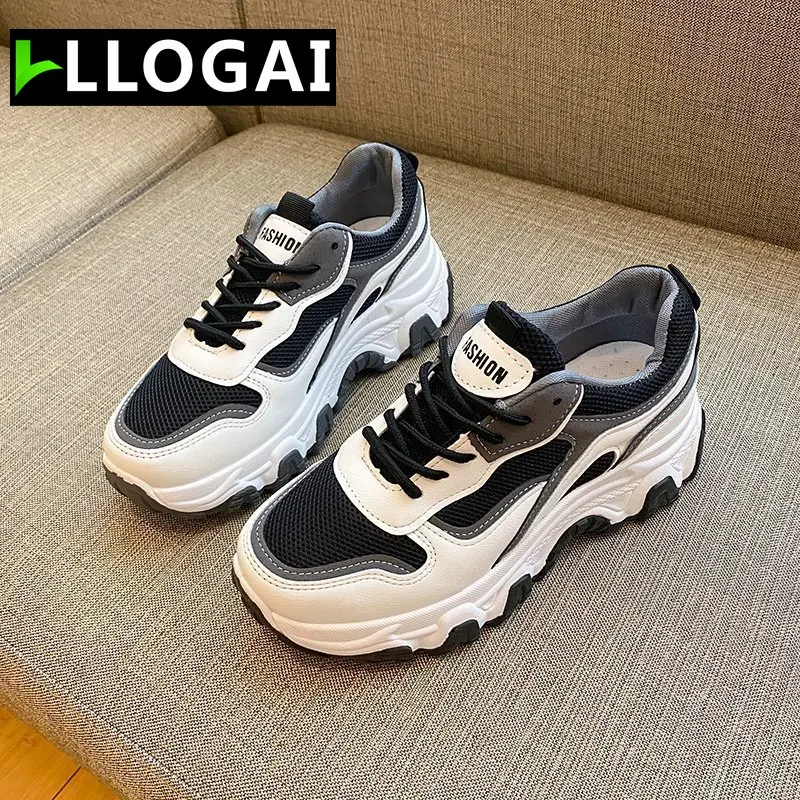 LLOGAI SFashion Shoes Women's Vulcanize Shoes Lace Up Tenis Feminino Zapatos De Mujer Platform Women Sneakers Casual White Shoes
LLOGAI SFashion Shoes Women's Vulcanize Shoes Lace Up Tenis Feminino Zapatos De Mujer Platform Women Sneakers Casual White Shoes