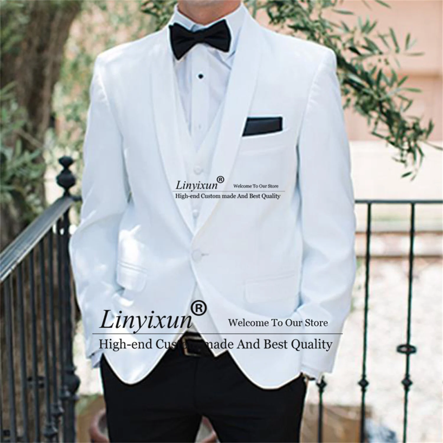 White Groom Tuxedos for Wedding Dinner Party Slim Fit Mens Suits Shawl Lapel 3 Pieces Jacket Vest Pants Male Prom Blazer костюм
White Groom Tuxedos for Wedding Dinner Party Slim Fit Mens Suits Shawl Lapel 3 Pieces Jacket Vest Pants Male Prom Blazer костюм
