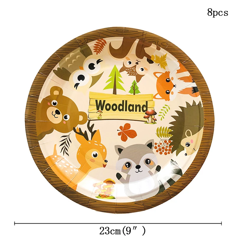 Woodland Safari Party theme baby shower birthday party tableware plate boys jungle birthday party decorations of celebrations 
Woodland Safari Party theme baby shower birthday party tableware plate boys jungle birthday party decorations of celebrations