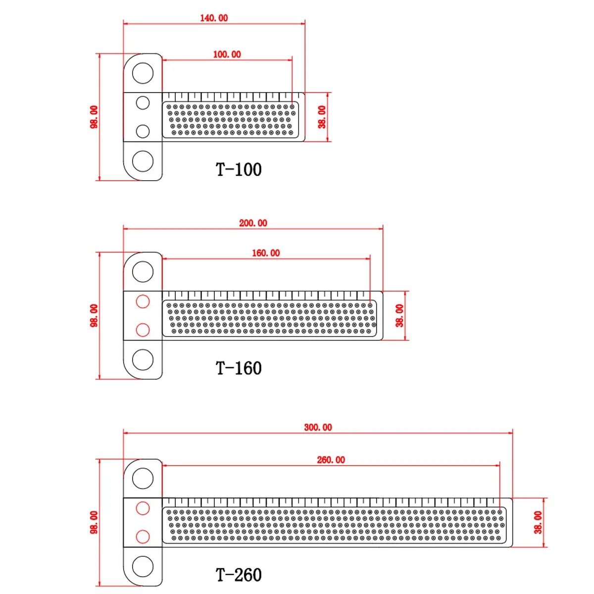 HOT T260 160 T100 Aluminum Aloy Versatile Positioning Ruler Precision Marking T-type Ruler Hole Scratch Measuring Wood Gauge
HOT T260 160 T100 Aluminum Aloy Versatile Positioning Ruler Precision Marking T-type Ruler Hole Scratch Measuring Wood Gauge