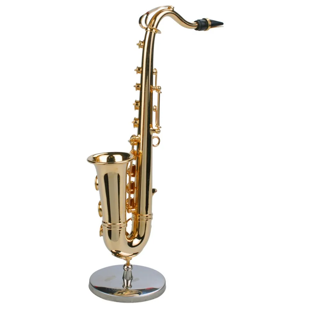 Mini Saxophone Musical Instruments Goldplated Craft Miniature Saxophone Model With Metal Stand for Home Decoration New
Mini Saxophone Musical Instruments Goldplated Craft Miniature Saxophone Model With Metal Stand for Home Decoration New